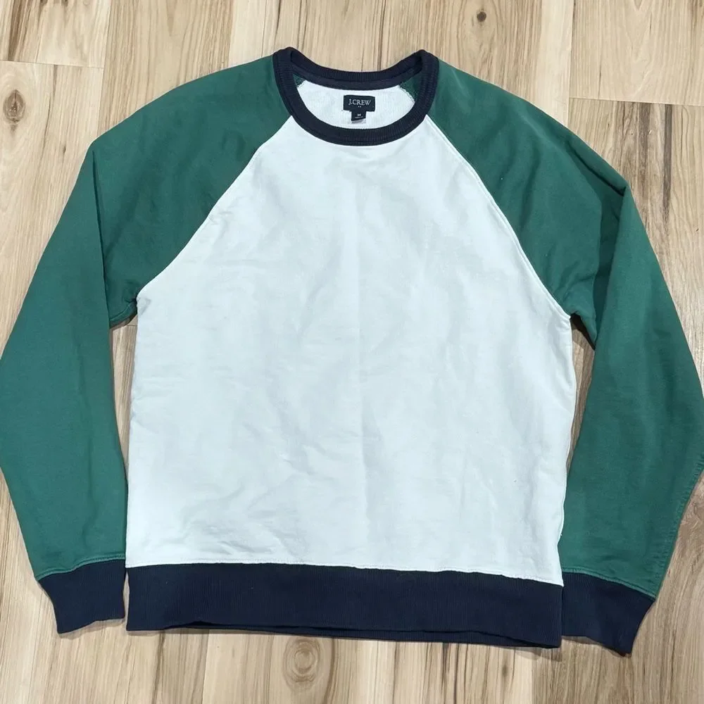 J. Crew Raglan Terry Crewneck Sweatshirt Men’s Medium